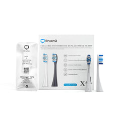 Cabeças de Escova de Substituição BrushO – Pacote de 4 | Compatível com a Escova de Dentes BrushO FSB300 com IA